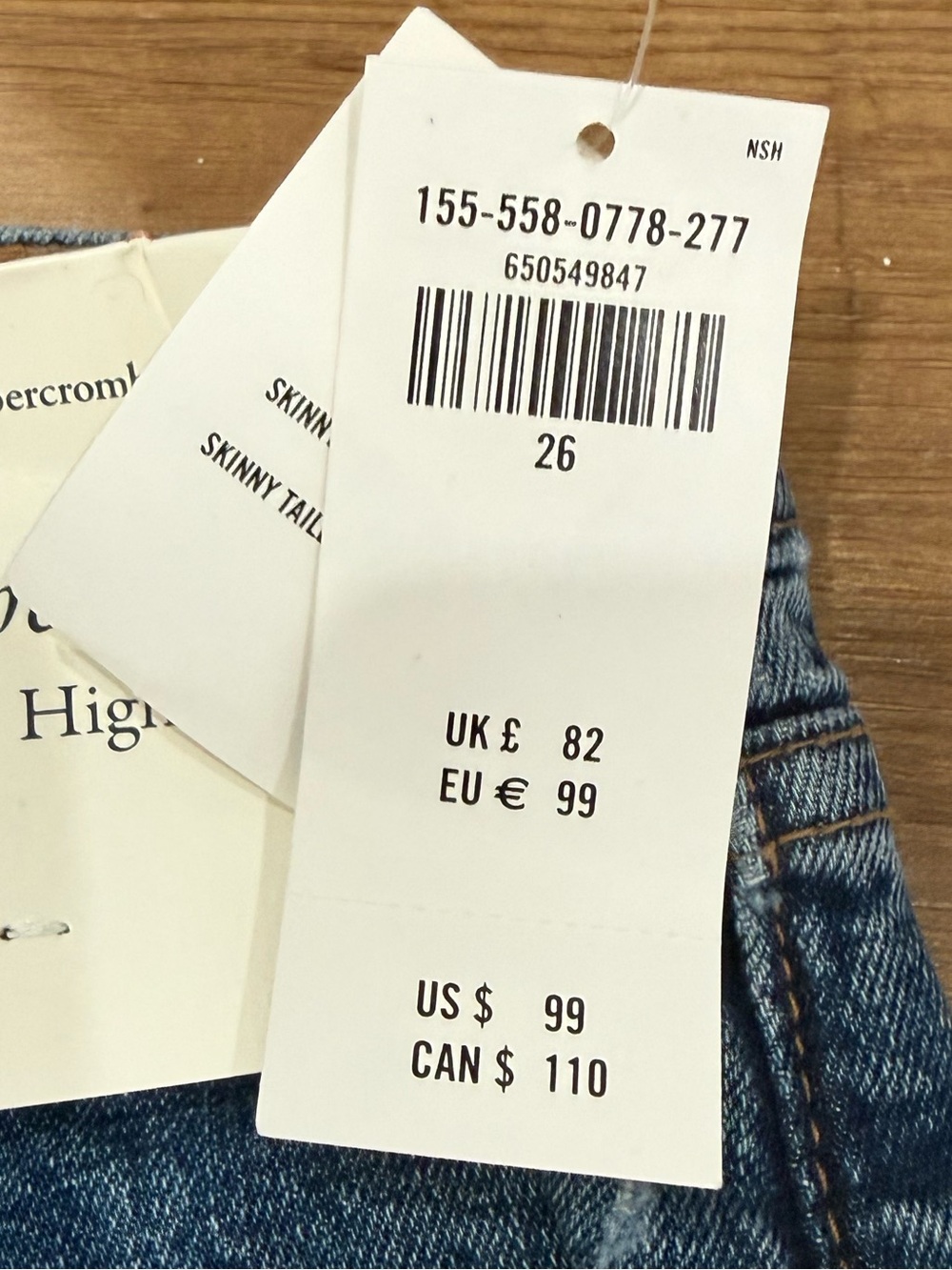 Abercrombie & Fitch The Skinny High Rise Jeans - Medium Blue - Picture 4 of 6